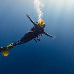 Annika Ziehen diving in similan islands