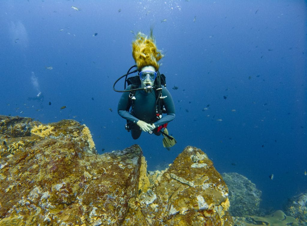 Scuba diver in similan islands