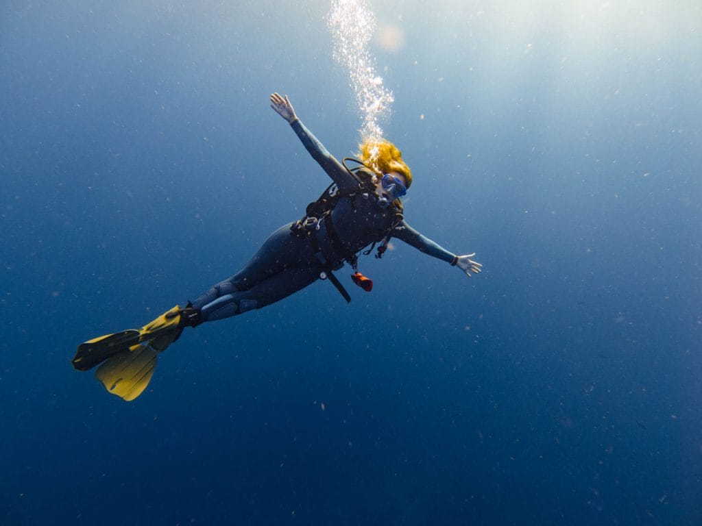 Scuba diver in similan islands