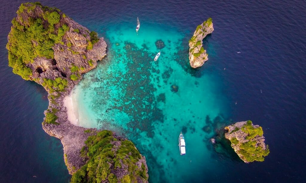 Koh Haa island aerial view