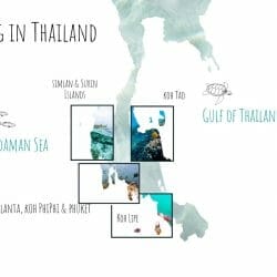 dive map for diving in thailand