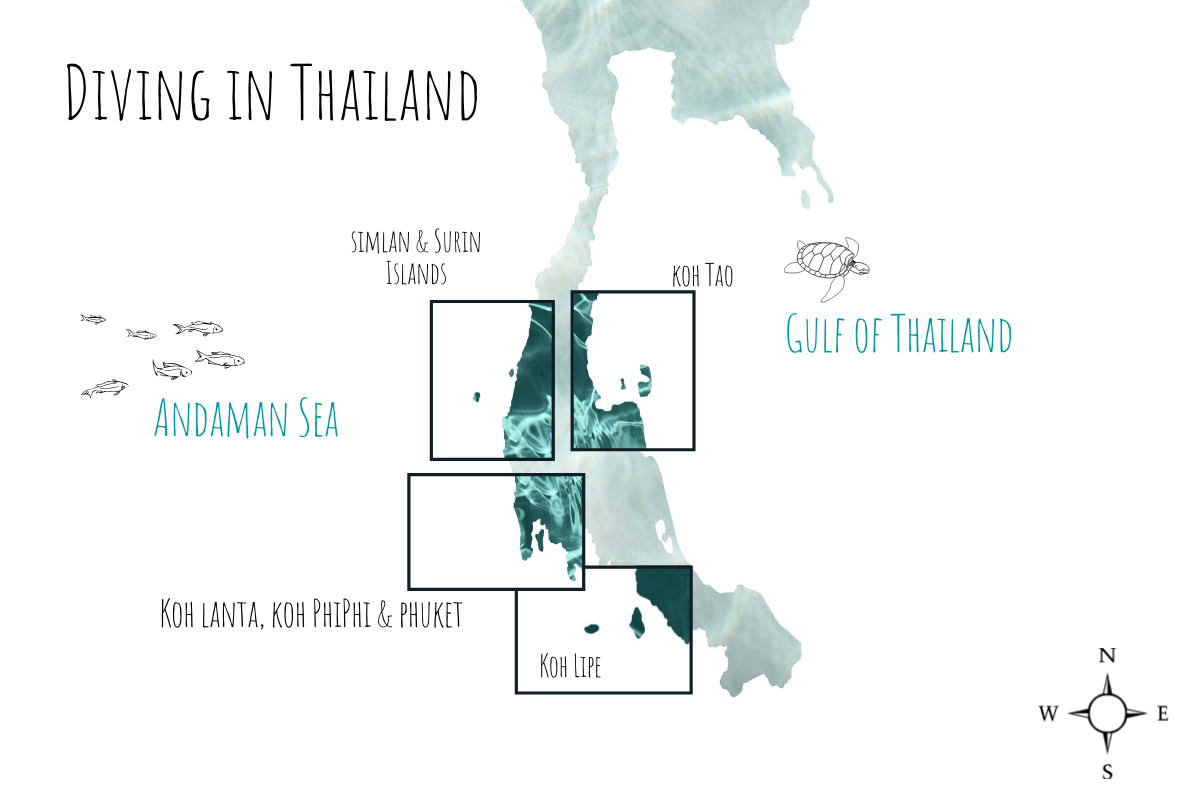 dive map for thailand