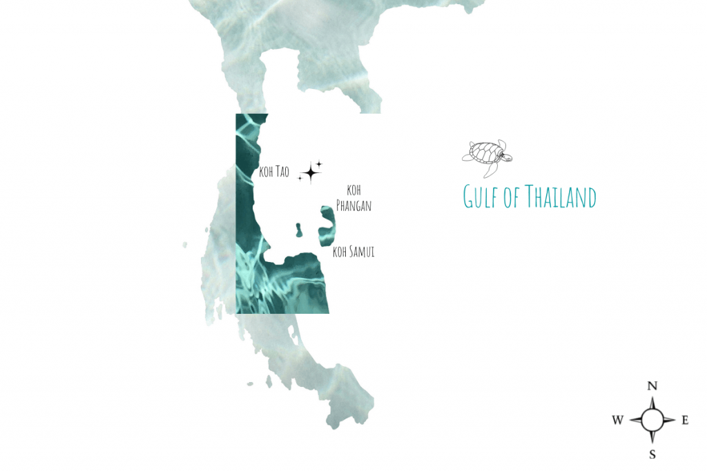 dive map for koh tao
