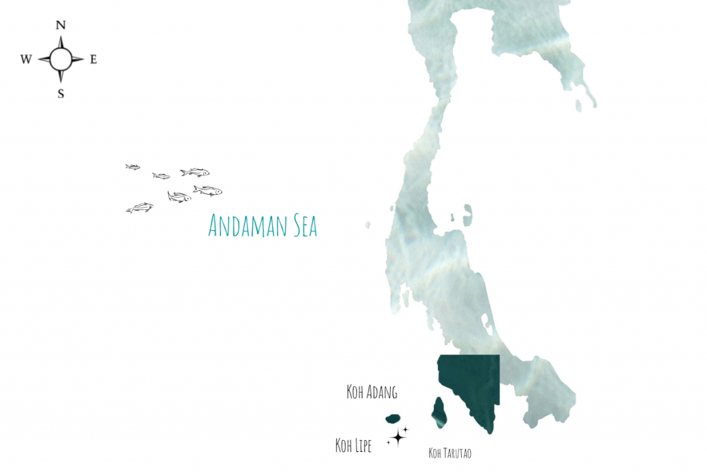 dive map for koh lipe