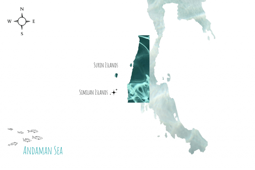dive map for similan islands