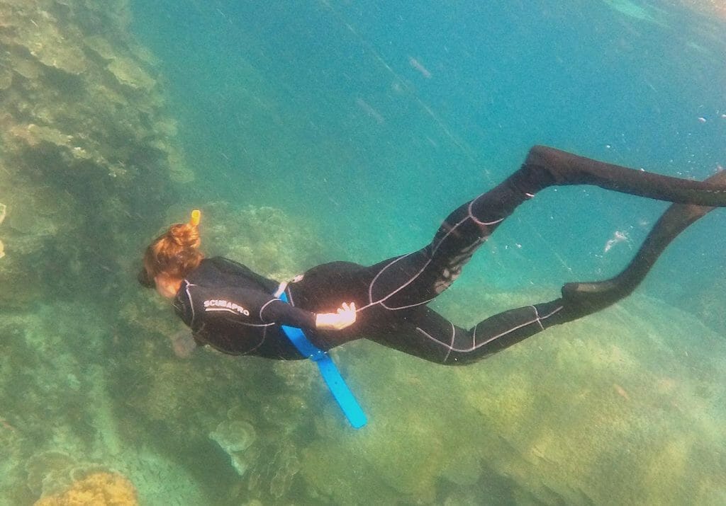 Annika Ziehen freediving in Koh Tao