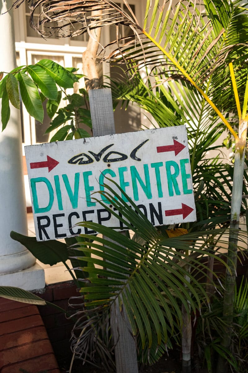 Dive centre sign