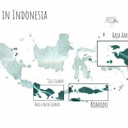 Dive map of Indonesia