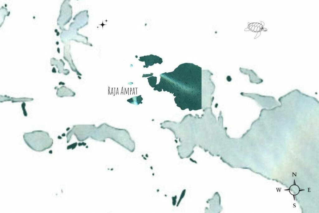 Dive map of Raja Ampat