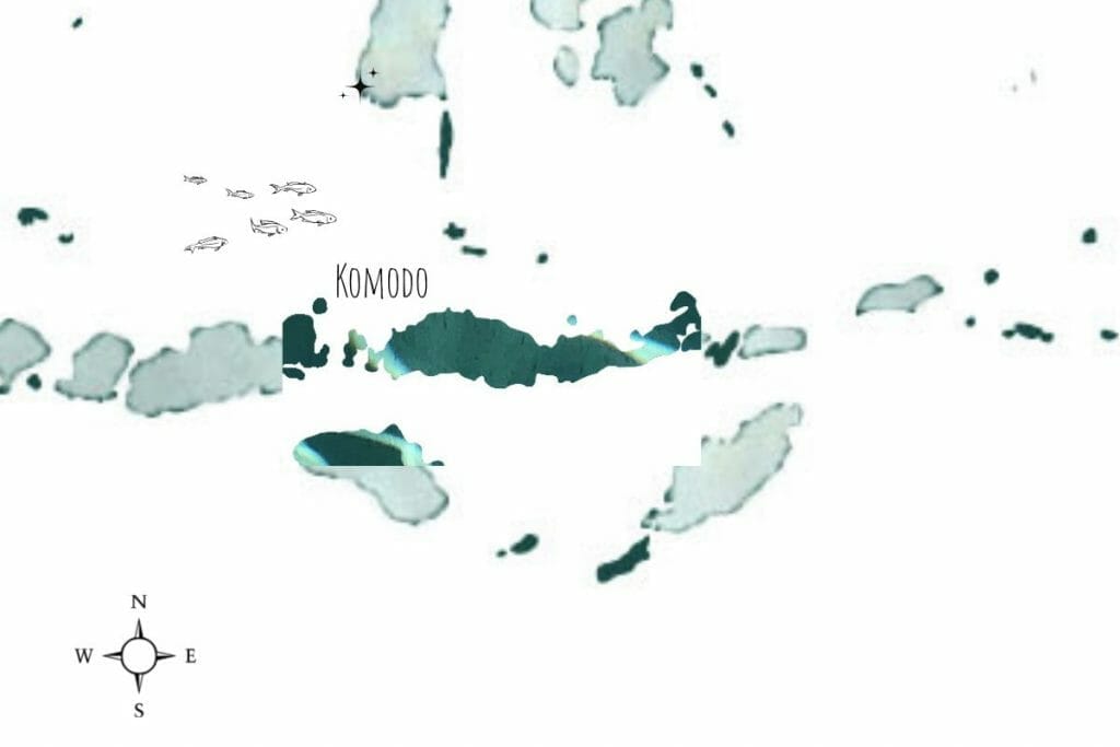 Dive map of Komodo