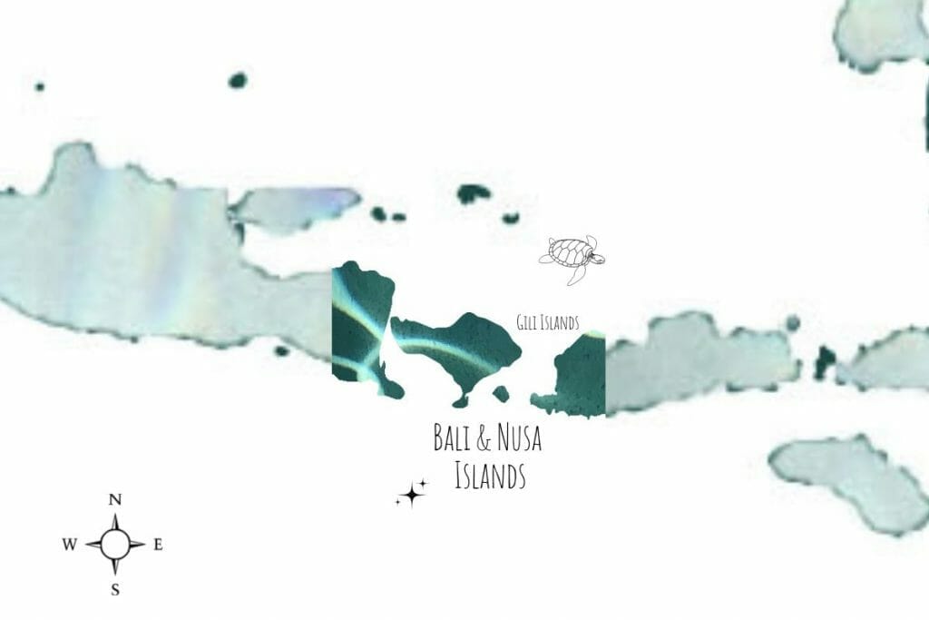 Dive map of Bali