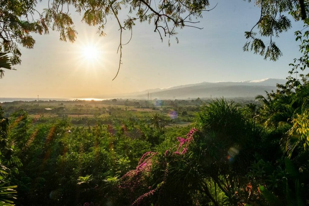 Sunrise over Bali's northcoast