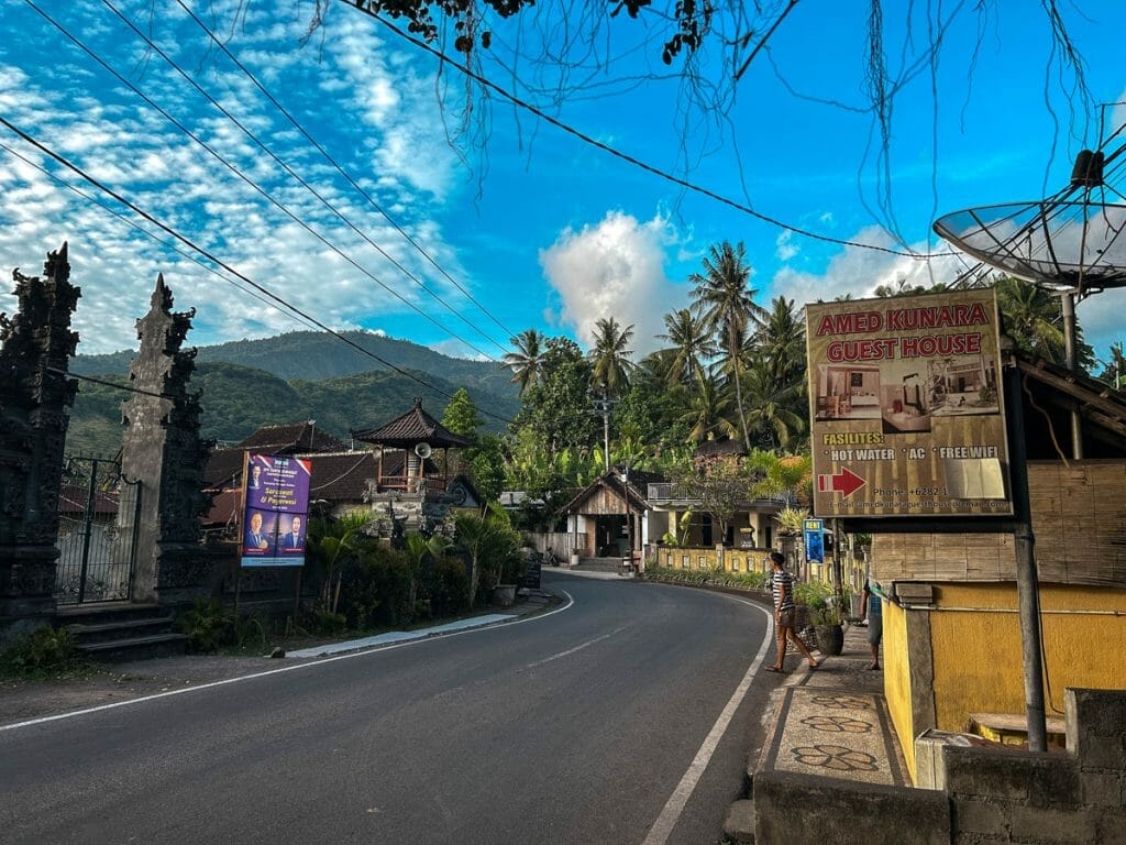 Road in Amed in the morning