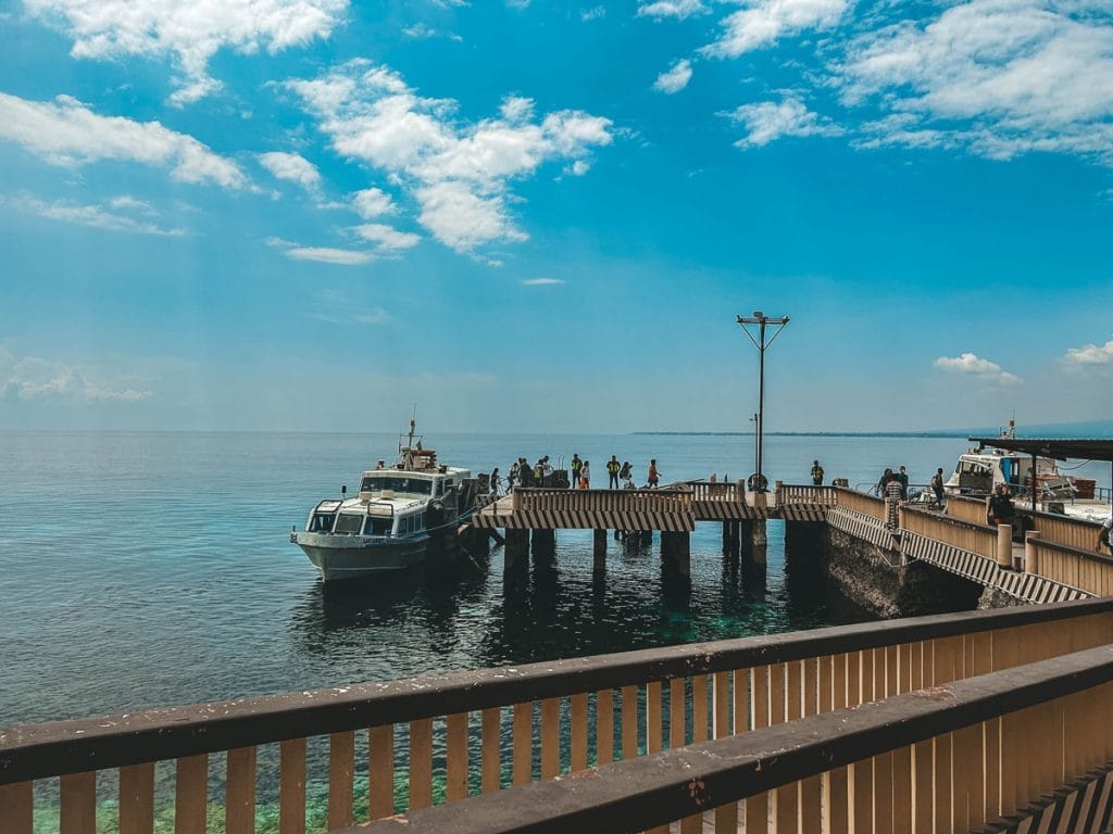 Liloan Port in Cebu with boat