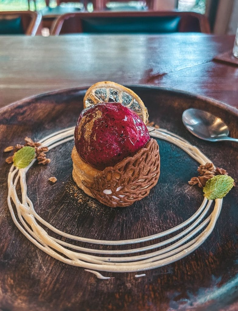 dessert at dauin restaurant